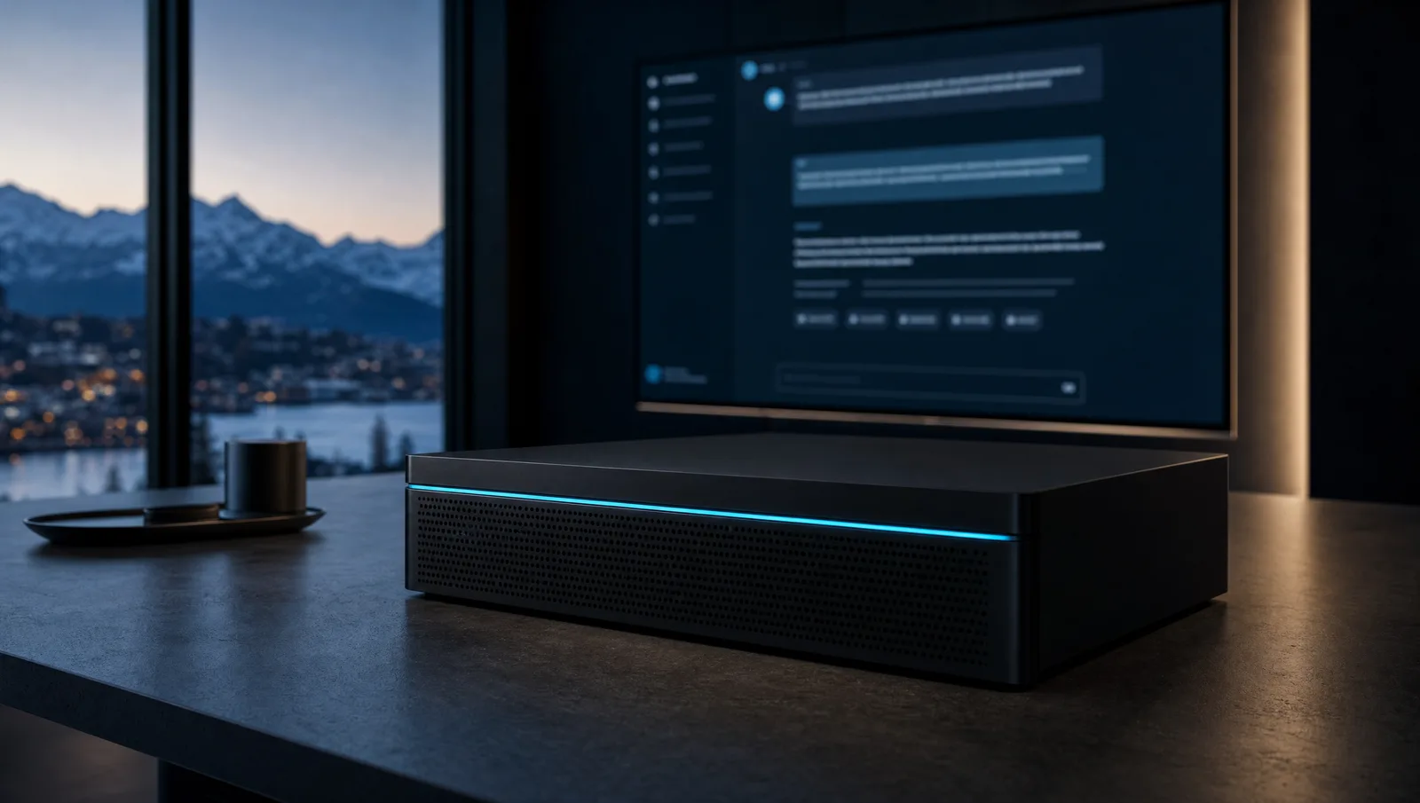 WDC Cortex — souveräne Firmen-KI als isolierte On-Premise-Appliance in einem Schweizer Büro