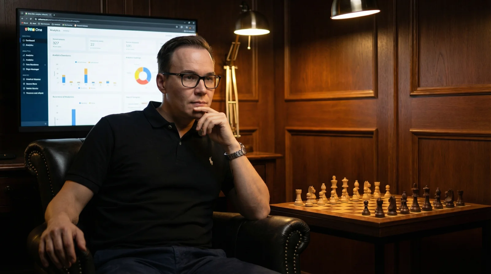 Denny Weber, Gründer von Weber - Digital Consulting, beim strategischen Abwägen